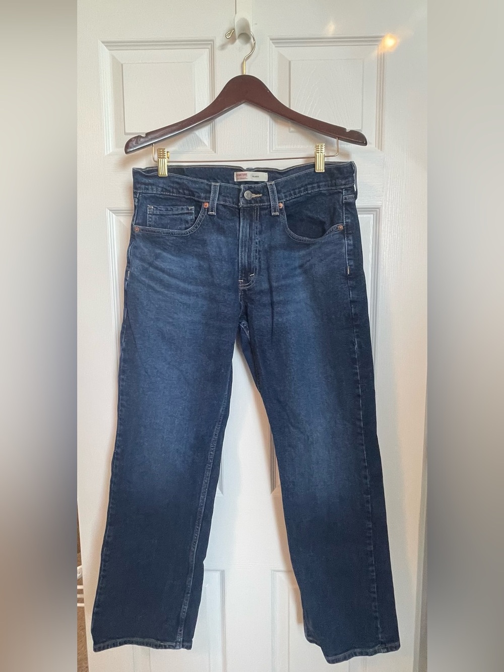 Men’s Signature by Levi Strauss Dark Indigo Straight Leg Jeans